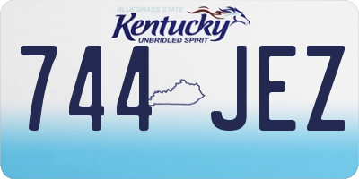 KY license plate 744JEZ