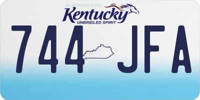 KY license plate 744JFA