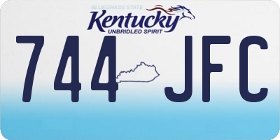 KY license plate 744JFC