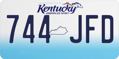 KY license plate 744JFD