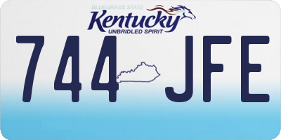 KY license plate 744JFE
