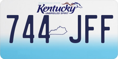 KY license plate 744JFF