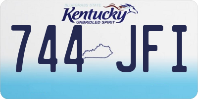 KY license plate 744JFI