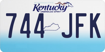 KY license plate 744JFK