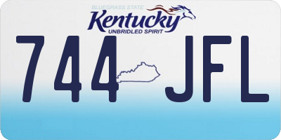 KY license plate 744JFL