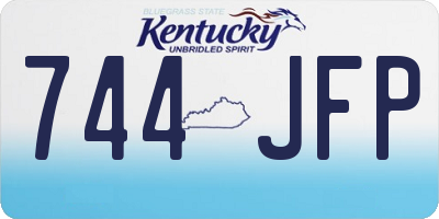 KY license plate 744JFP