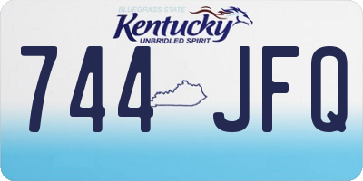 KY license plate 744JFQ
