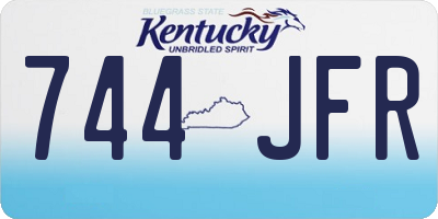 KY license plate 744JFR