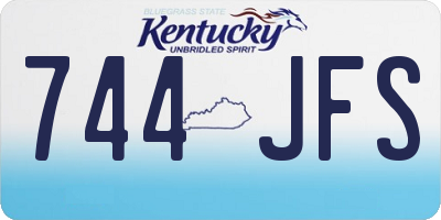 KY license plate 744JFS