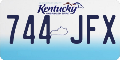 KY license plate 744JFX