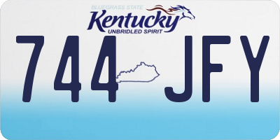 KY license plate 744JFY