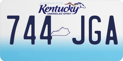 KY license plate 744JGA