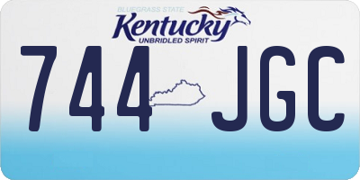 KY license plate 744JGC