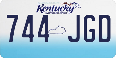 KY license plate 744JGD