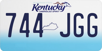 KY license plate 744JGG