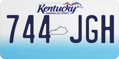 KY license plate 744JGH