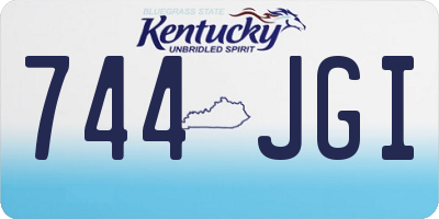 KY license plate 744JGI