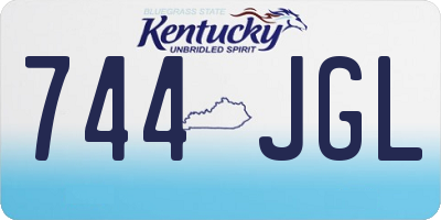 KY license plate 744JGL