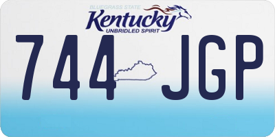 KY license plate 744JGP