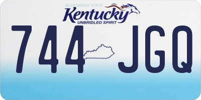 KY license plate 744JGQ