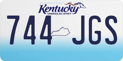 KY license plate 744JGS