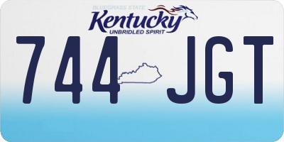 KY license plate 744JGT