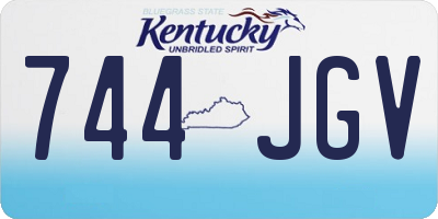 KY license plate 744JGV