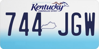 KY license plate 744JGW