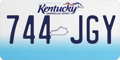 KY license plate 744JGY