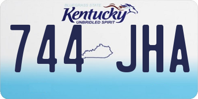 KY license plate 744JHA