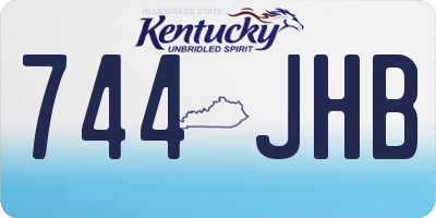 KY license plate 744JHB