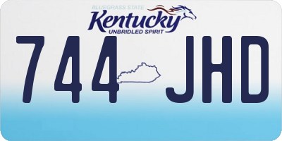KY license plate 744JHD