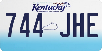 KY license plate 744JHE