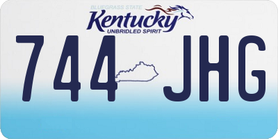 KY license plate 744JHG
