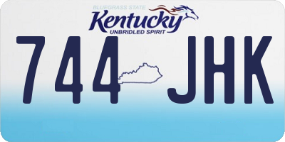KY license plate 744JHK