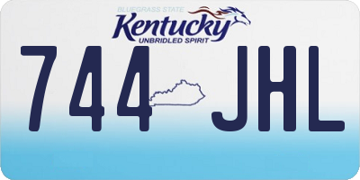 KY license plate 744JHL