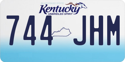 KY license plate 744JHM