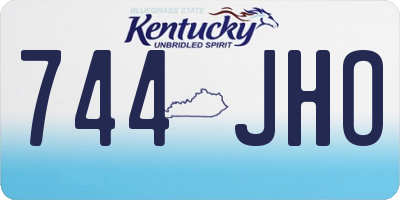 KY license plate 744JHO