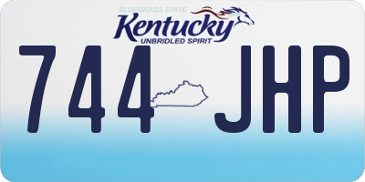 KY license plate 744JHP