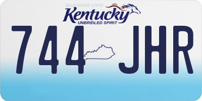 KY license plate 744JHR