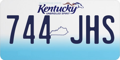KY license plate 744JHS
