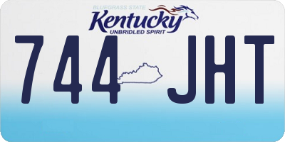 KY license plate 744JHT