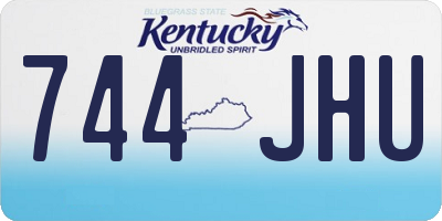 KY license plate 744JHU
