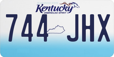 KY license plate 744JHX