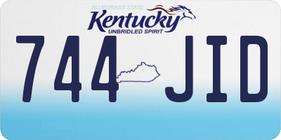 KY license plate 744JID