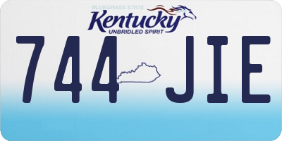 KY license plate 744JIE