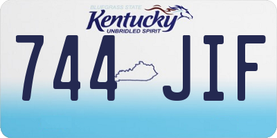 KY license plate 744JIF