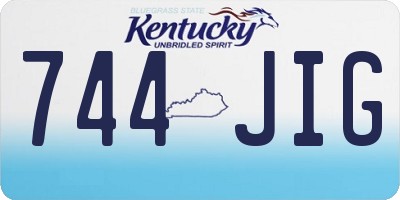 KY license plate 744JIG