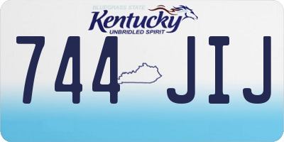 KY license plate 744JIJ