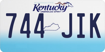 KY license plate 744JIK